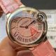 Ballon Bleu Cartier 33 mm Swiss Quartz Silver Roman Pink Leather Strap Copy Watch (5)_th.jpg